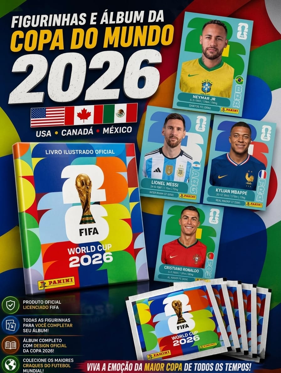 Álbum Copa 2026 - Complete sem gastar uma fortuna